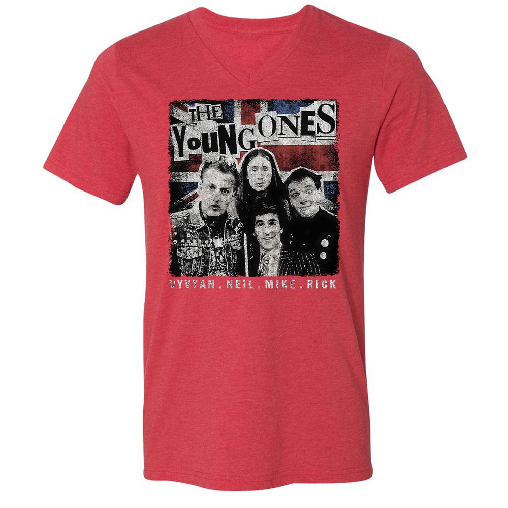 Unisex V-Neck T-Shirt - VNVWR2SW - Heather Red - 16