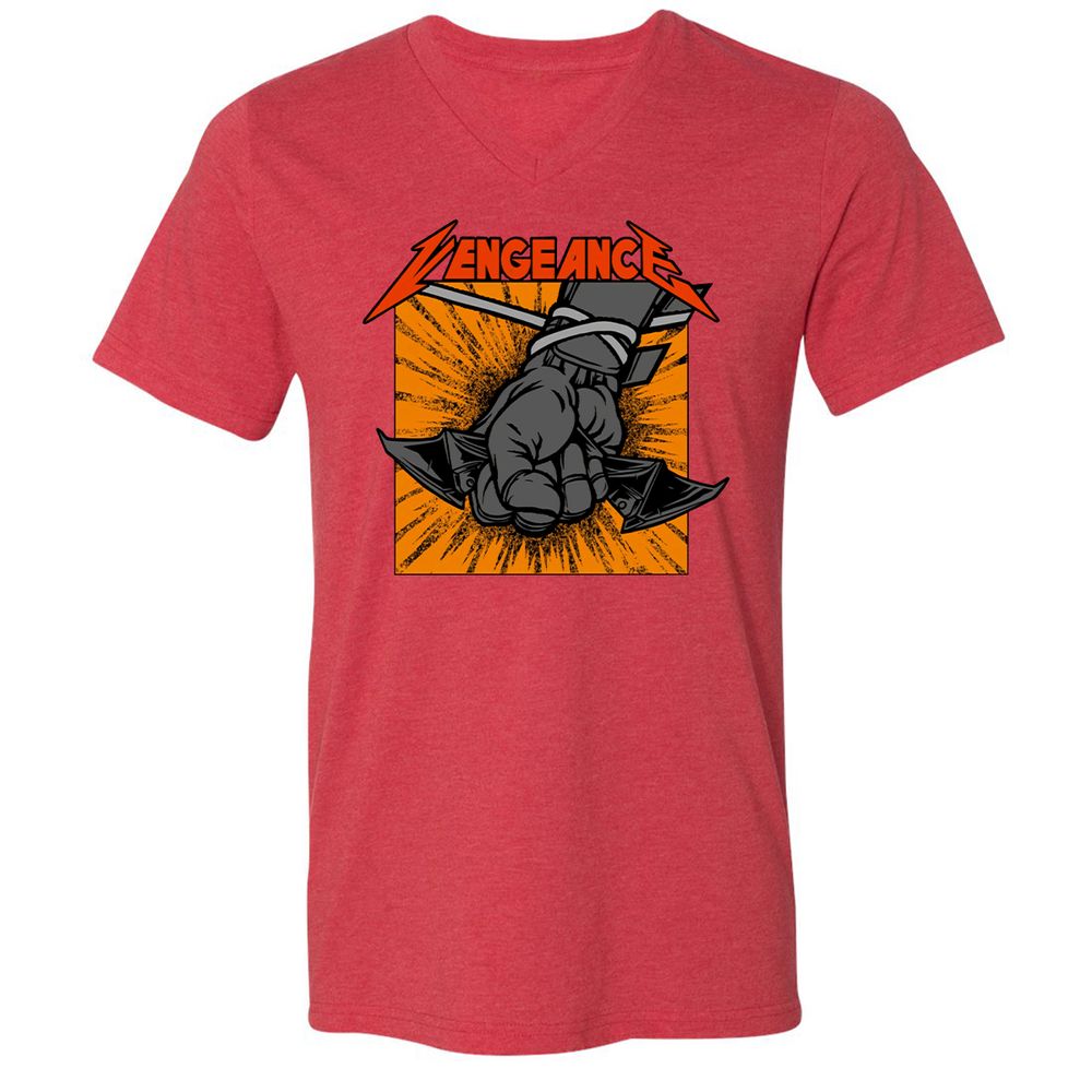 Unisex V-Neck T-Shirt - 2LTDYQWC - Heather Red - 16