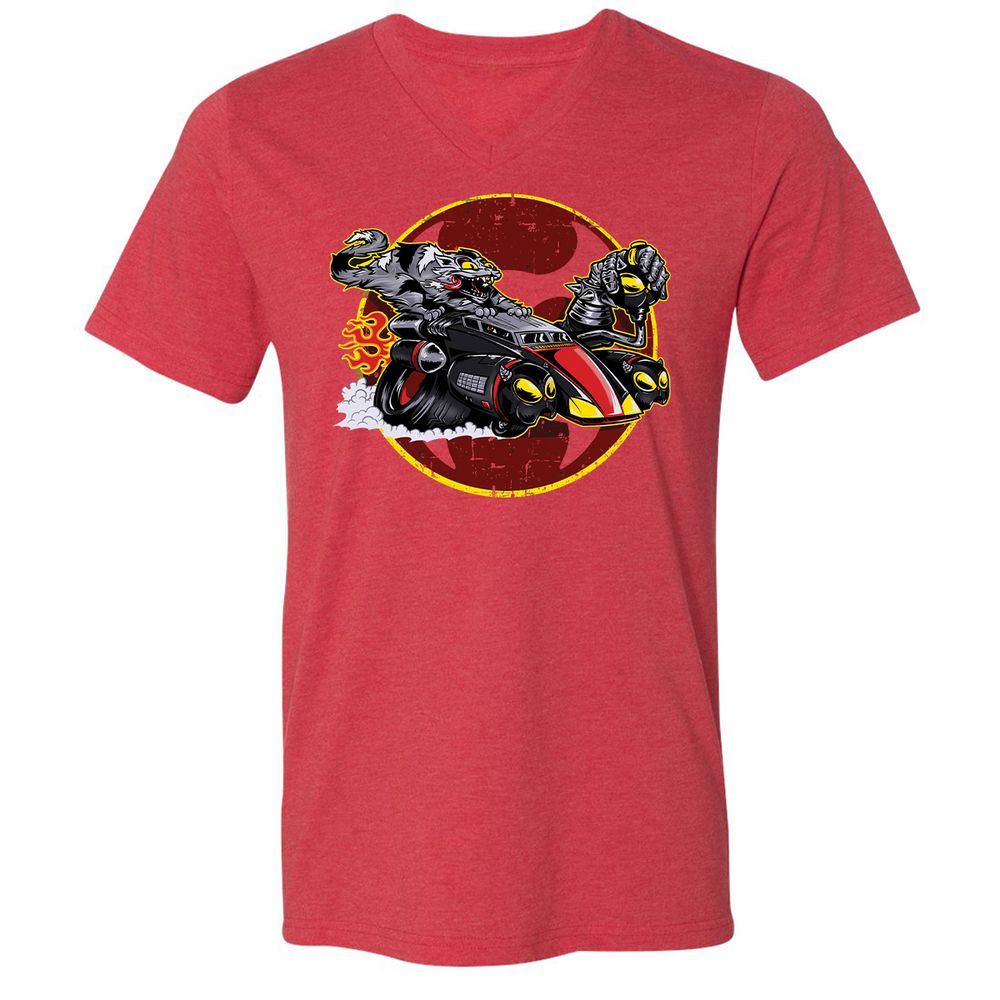 Unisex V-Neck T-Shirt - ZKXBAV21 - Heather Red - 16