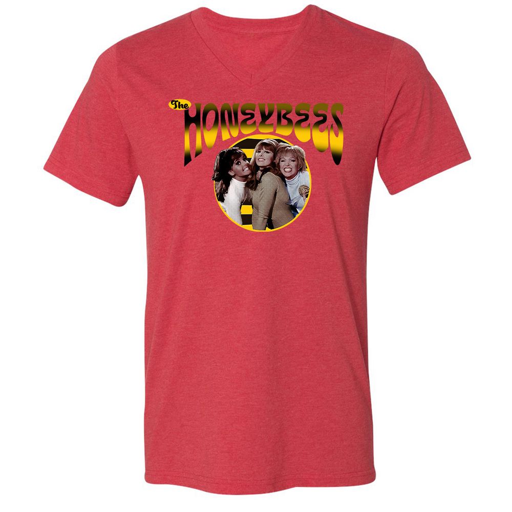 Unisex V-Neck T-Shirt - ZV6SXD33 - Heather Red - 16