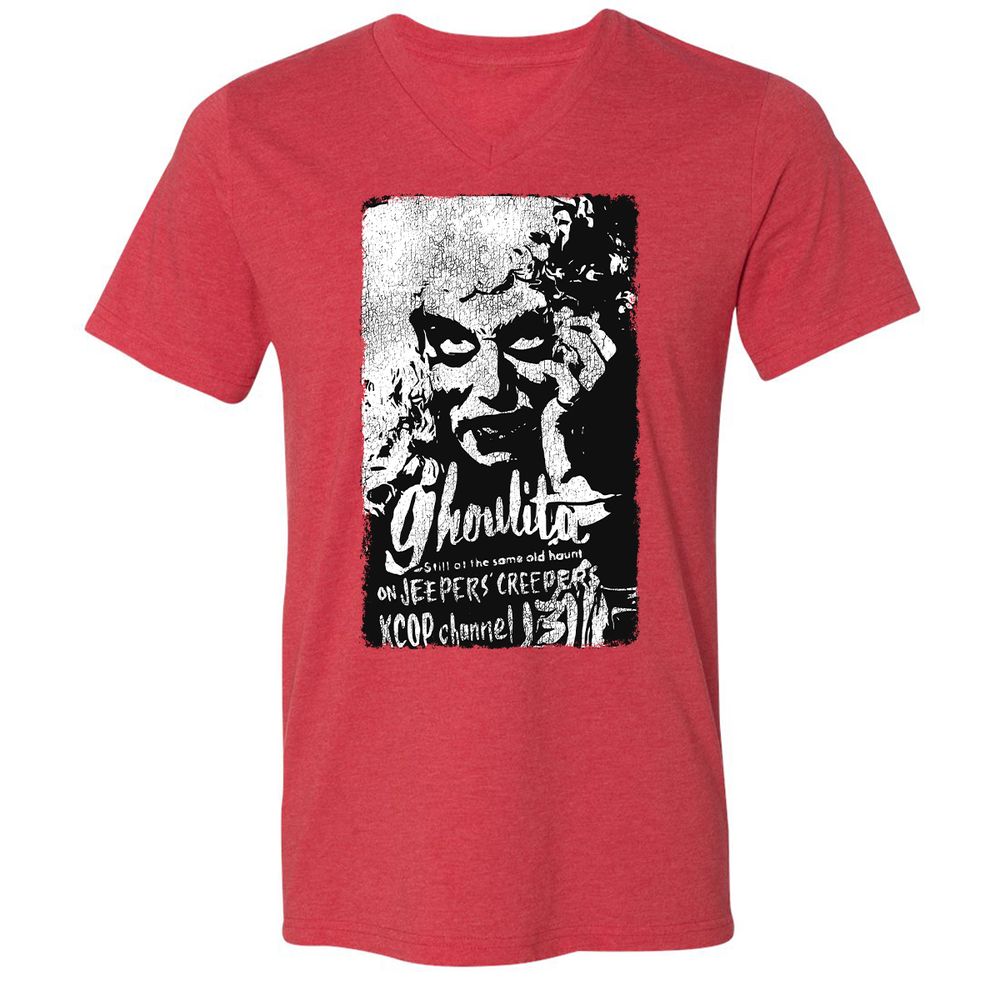 Unisex V-Neck T-Shirt - H7LA5DUX - Heather Red - 16