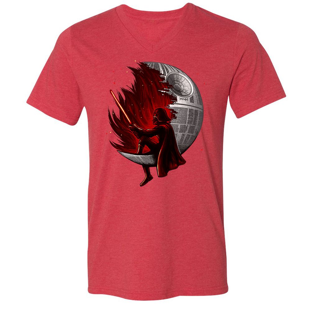 Unisex V-Neck T-Shirt - 7KRD32KX - Heather Red - 16