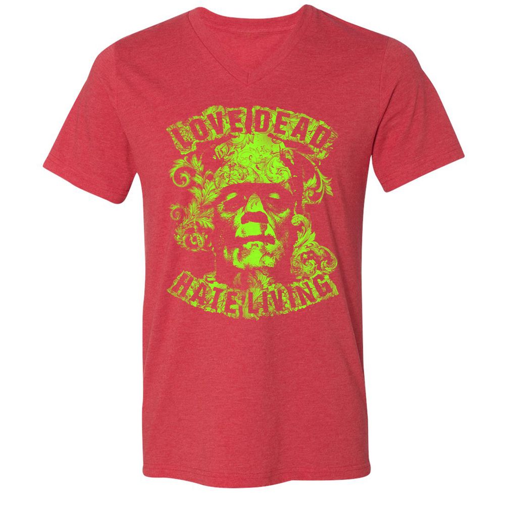 Unisex V-Neck T-Shirt - 67HHJW3M - Heather Red - 16