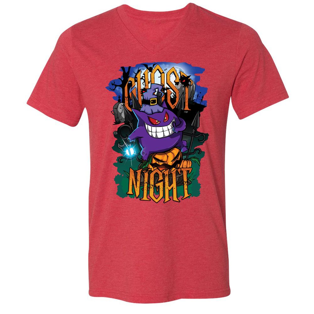 Unisex V-Neck T-Shirt - MWWV8WZN - Heather Red - 16