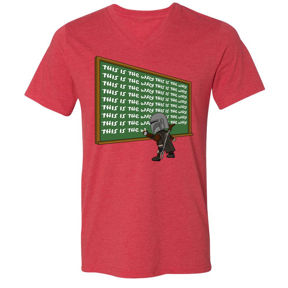 Unisex V-Neck T-Shirt - AF1T3NRA - Heather Red - 16