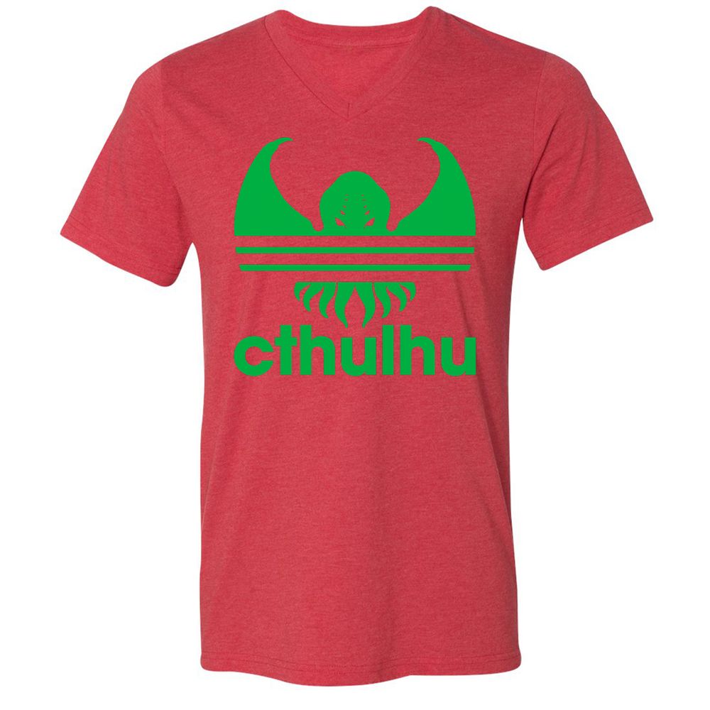 Unisex V-Neck T-Shirt - M79YEUF1 - Heather Red - 16