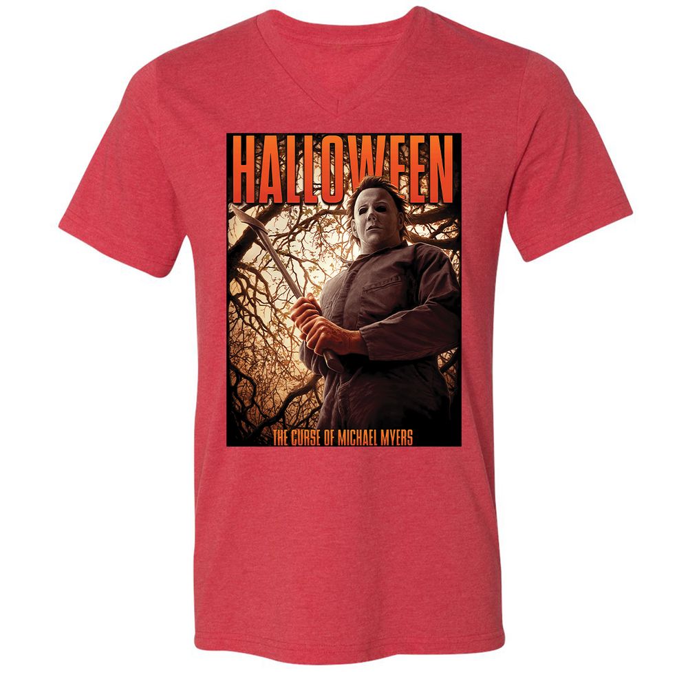Unisex V-Neck T-Shirt - 32ST75B7 - Heather Red - 16