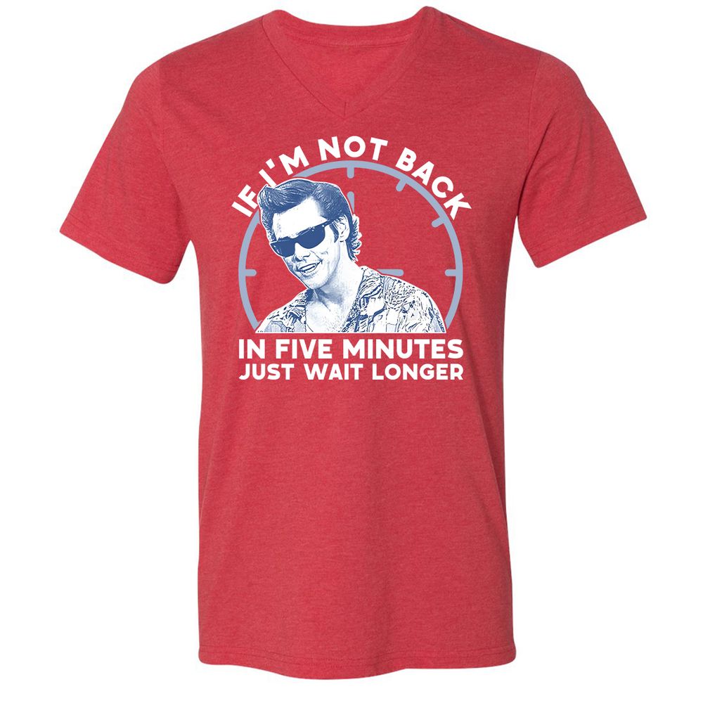 Unisex V-Neck T-Shirt - V52GJ5RZ - Heather Red - 16