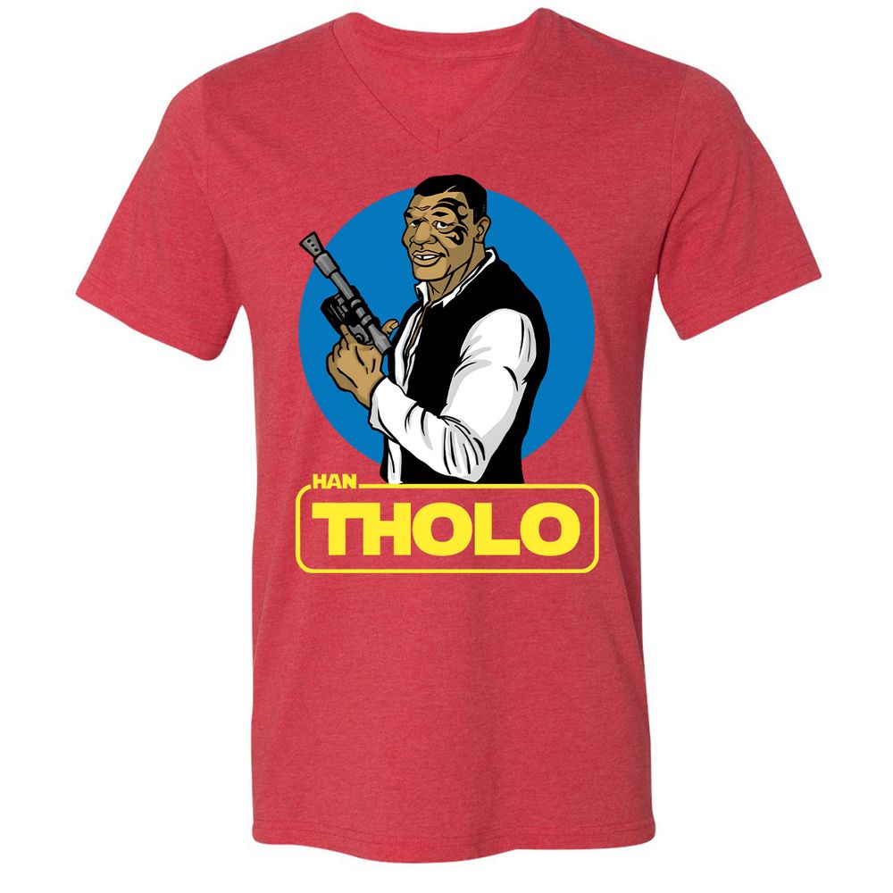 Unisex V-Neck T-Shirt - 674SR69E - Heather Red - 16