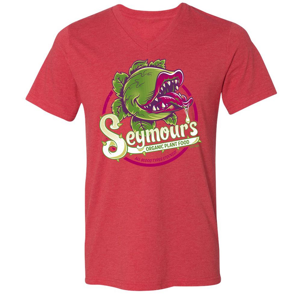 Unisex V-Neck T-Shirt - XXRWZJ1Z - Heather Red - 16