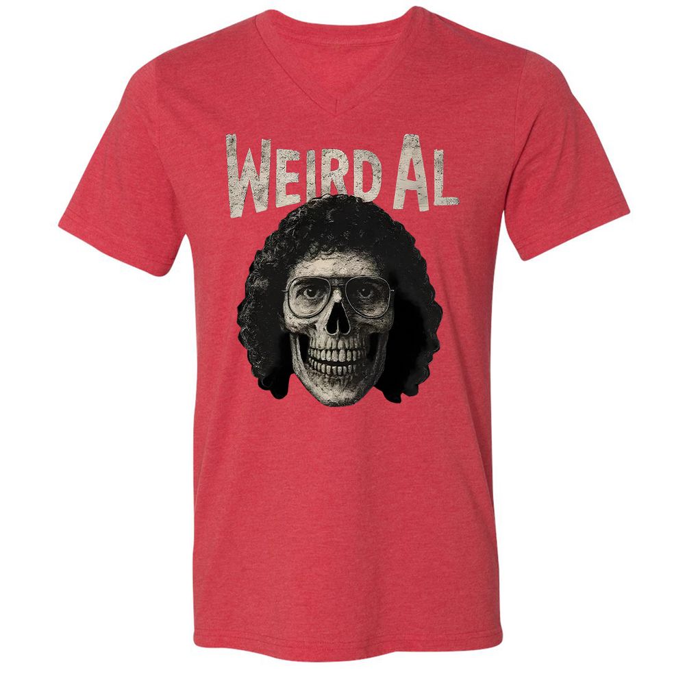Unisex V-Neck T-Shirt - CL8LVT96 - Heather Red - 16