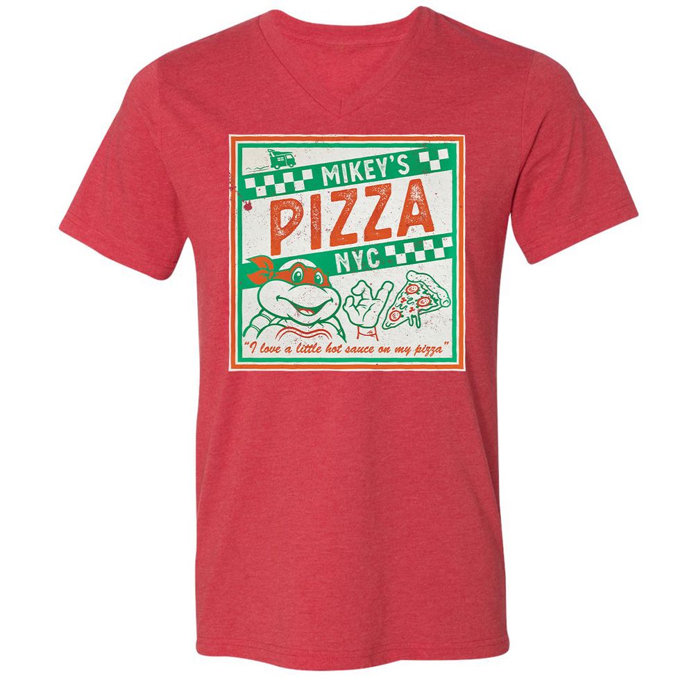 Unisex V-Neck T-Shirt - 7X3V38A6 - Heather Red - 16