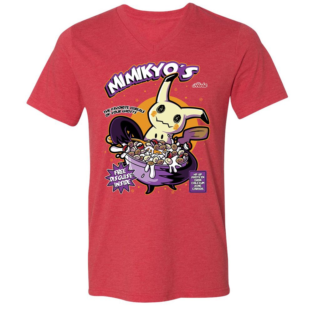 Unisex V-Neck T-Shirt - 7EQ8M8RD - Heather Red - 16