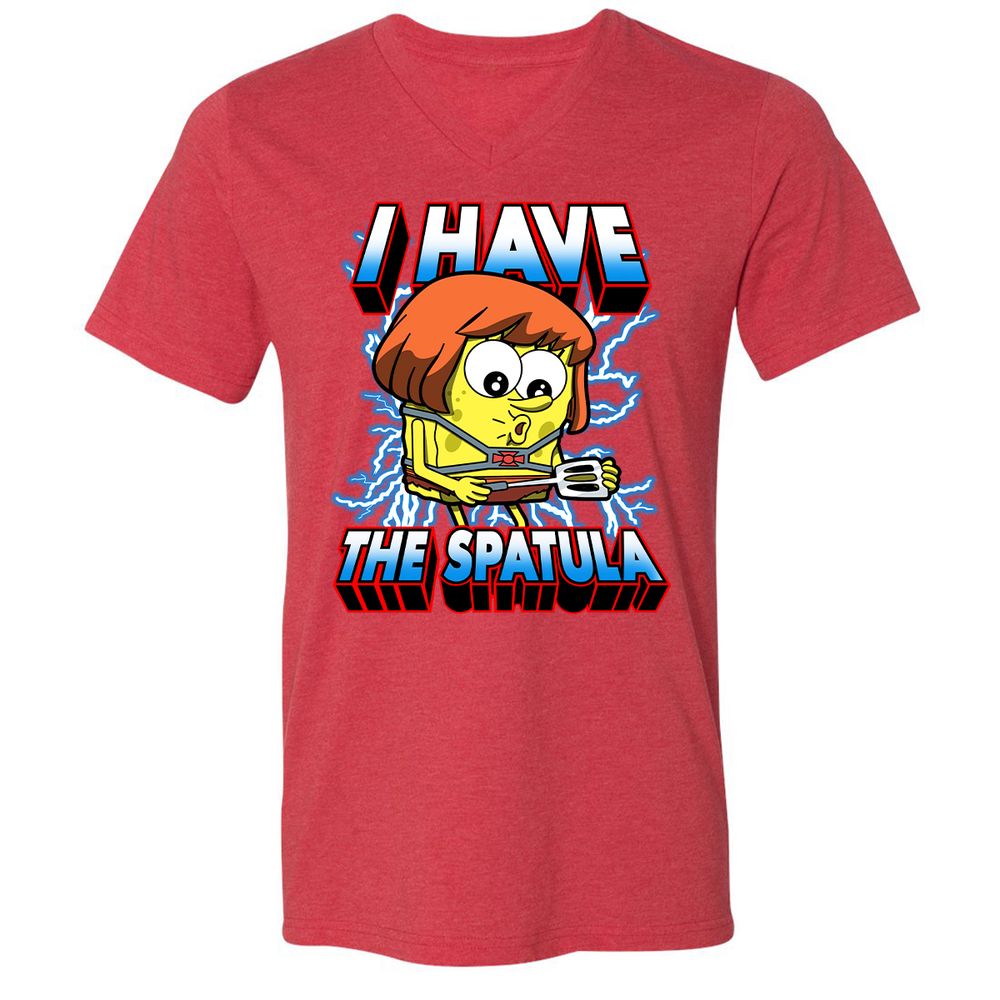 Unisex V-Neck T-Shirt - W44GA4GB - Heather Red - 16