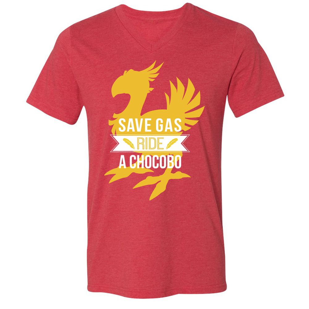 Unisex V-Neck T-Shirt - 7GPKDMGA - Heather Red - 16
