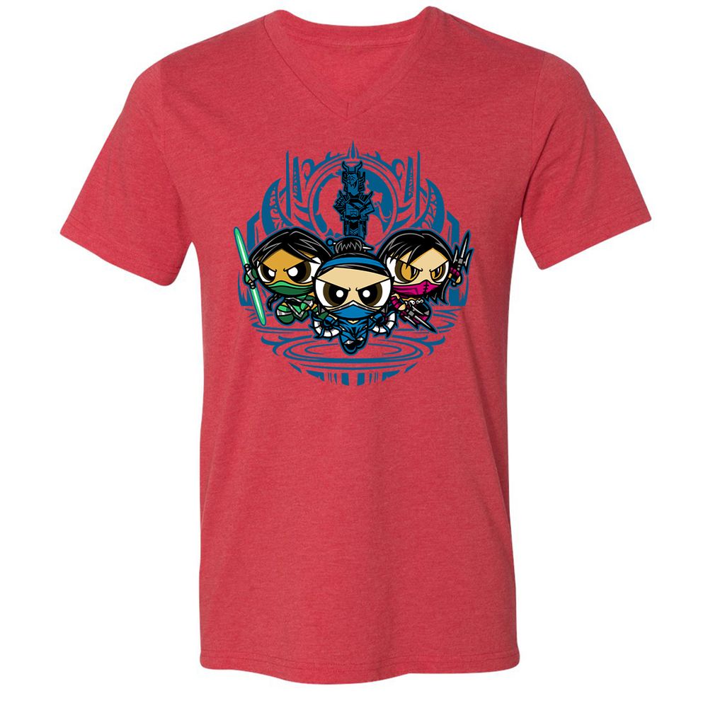Unisex V-Neck T-Shirt - 1RF4BJFW - Heather Red - 16