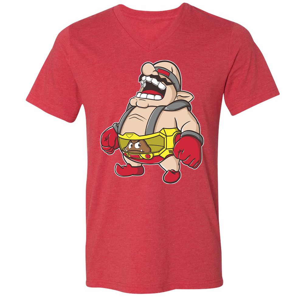 Unisex V-Neck T-Shirt - CGS5X22Z - Heather Red - 16