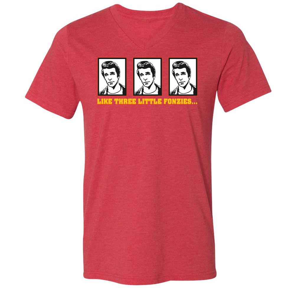 Unisex V-Neck T-Shirt - 62GSQDCQ - Heather Red - 16