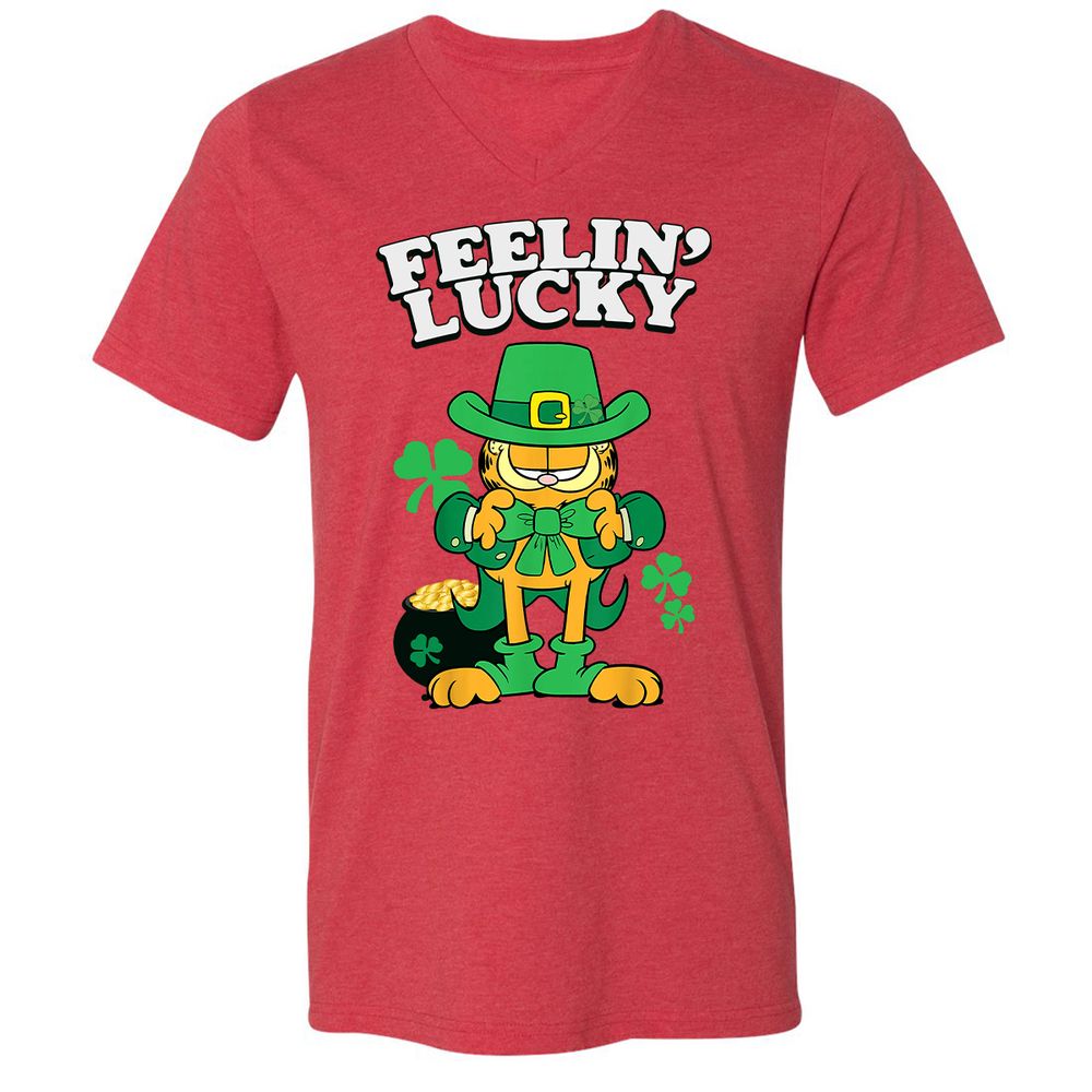 Unisex V-Neck T-Shirt - J1CLFBJ3 - Heather Red - 16