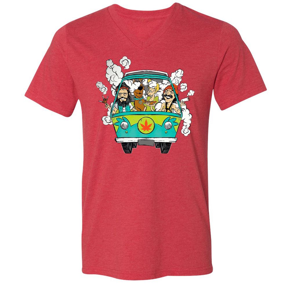 Unisex V-Neck T-Shirt - 417KPKT3 - Heather Red - 16