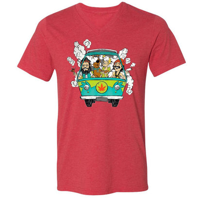 Unisex V-Neck T-Shirt - 417KPKT3 - Heather Red - 16
