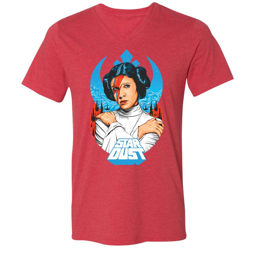 Unisex V-Neck T-Shirt - CGZDAXUY - Heather Red - 16