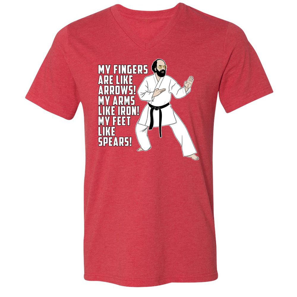 Unisex V-Neck T-Shirt - AH92NGHV - Heather Red - 16