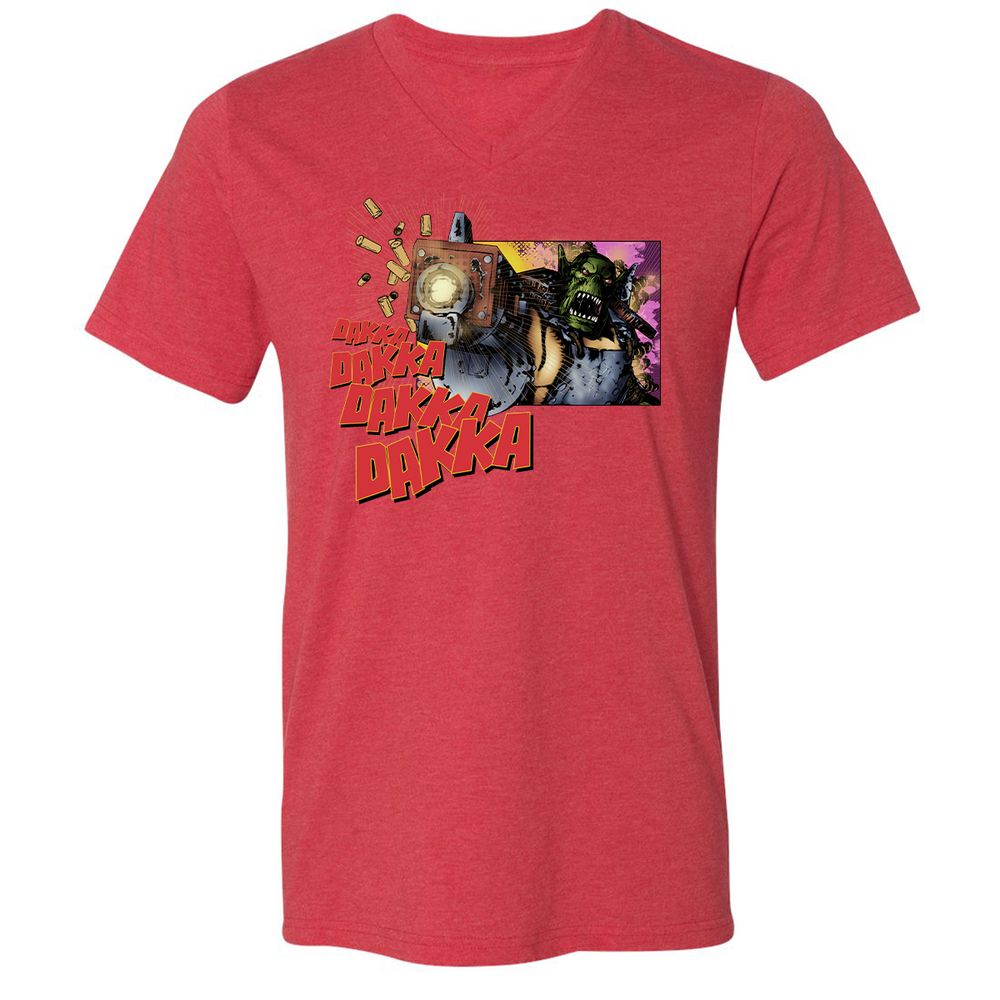 Unisex V-Neck T-Shirt - U9QZC8R1 - Heather Red - 16