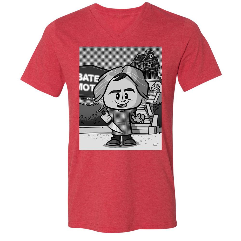 Unisex V-Neck T-Shirt - HRLF54QN - Heather Red - 16