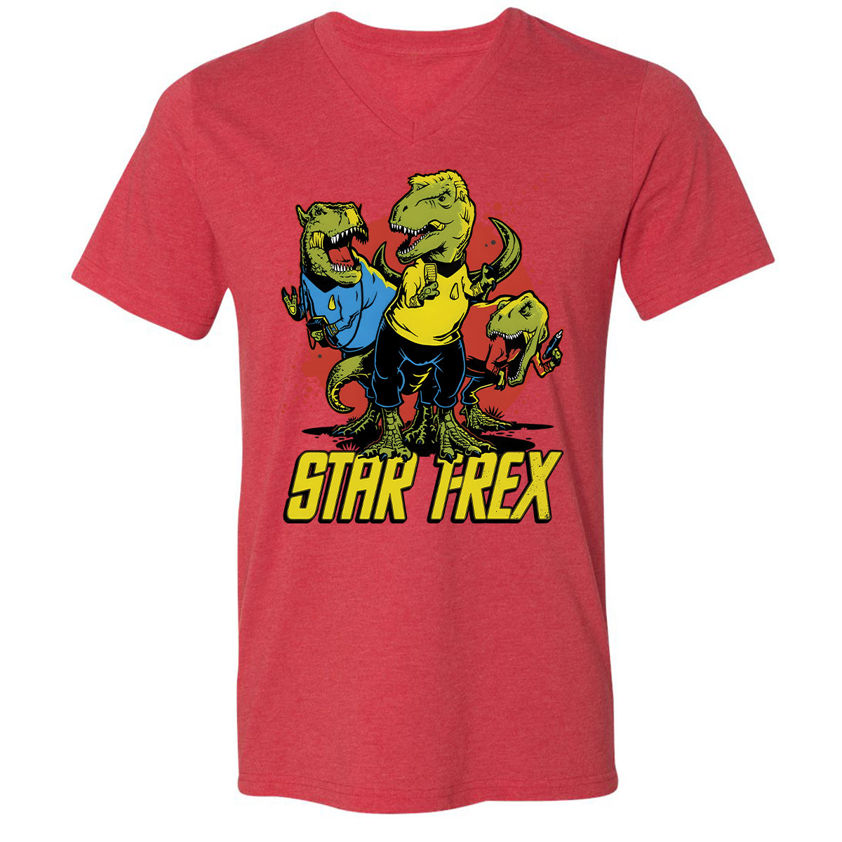 Unisex V-Neck T-Shirt - AWFF368G - Heather Red - 16