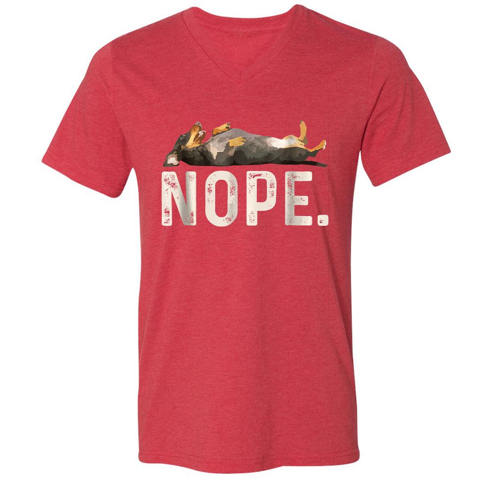 Unisex V-Neck T-Shirt - SVSUFBLT - Heather Red - 16