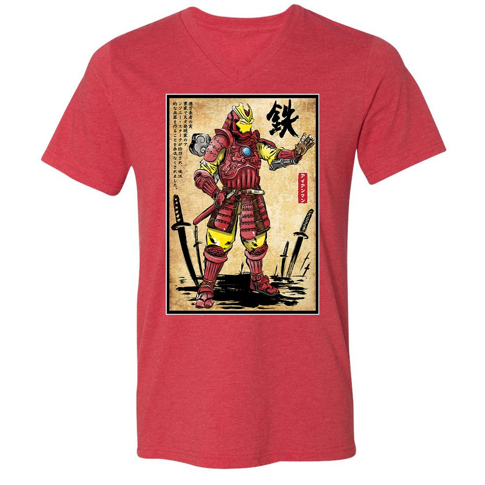 Unisex V-Neck T-Shirt - S6ZL713P - Heather Red - 16