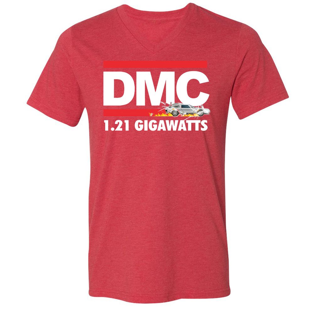 Unisex V-Neck T-Shirt - JYQAJEDK - Heather Red - 16