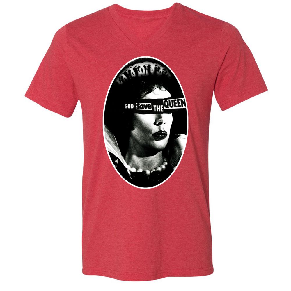 Unisex V-Neck T-Shirt - 3P9CEKJN - Heather Red - 16