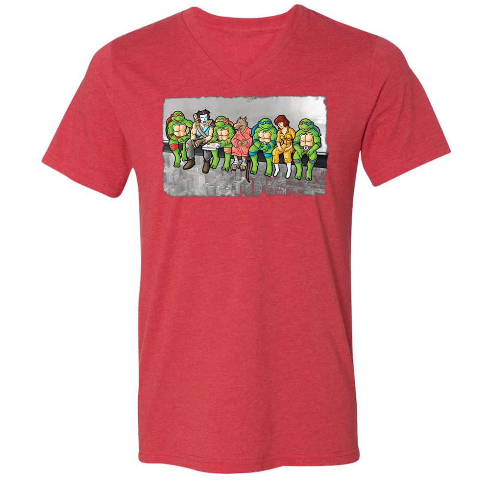 Unisex V-Neck T-Shirt - VD24XJST - Heather Red - 16