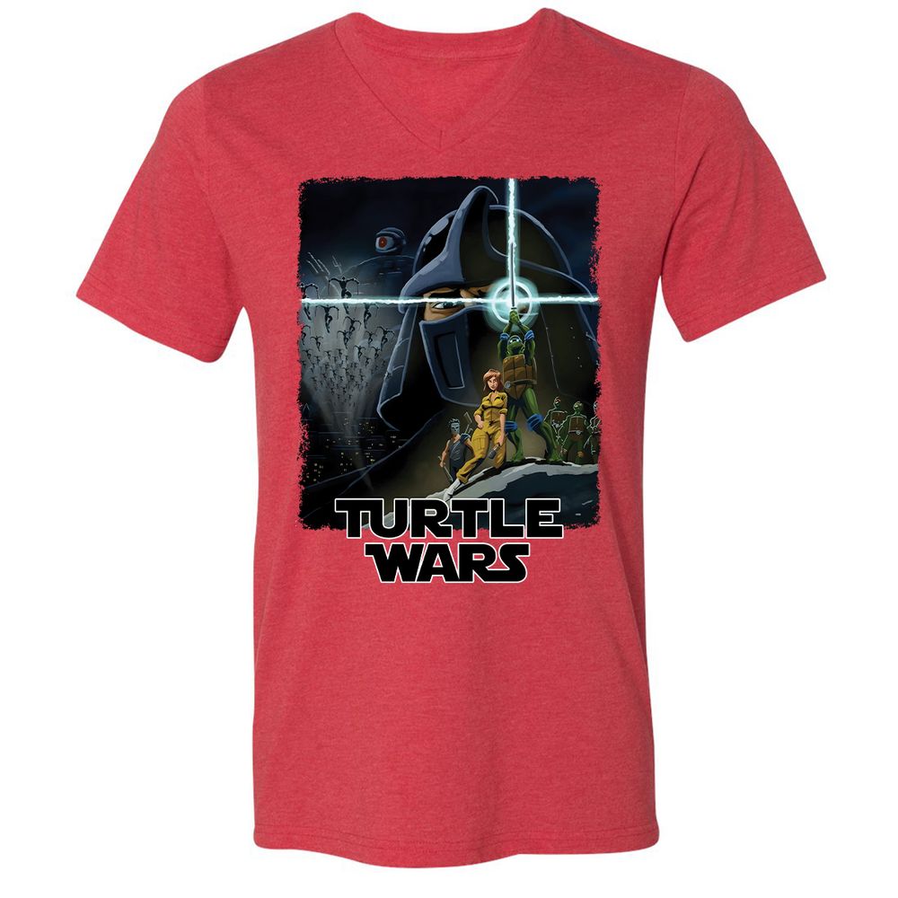 Unisex V-Neck T-Shirt - 7TR9XD6Q - Heather Red - 16