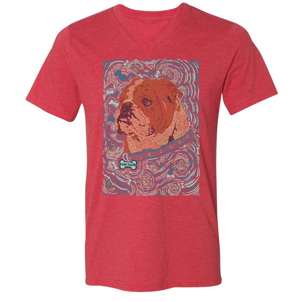 Unisex V-Neck T-Shirt - 3J139PBC - Heather Red - 16