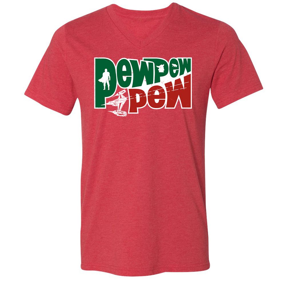 Unisex V-Neck T-Shirt - Q2CLWNBQ - Heather Red - 16