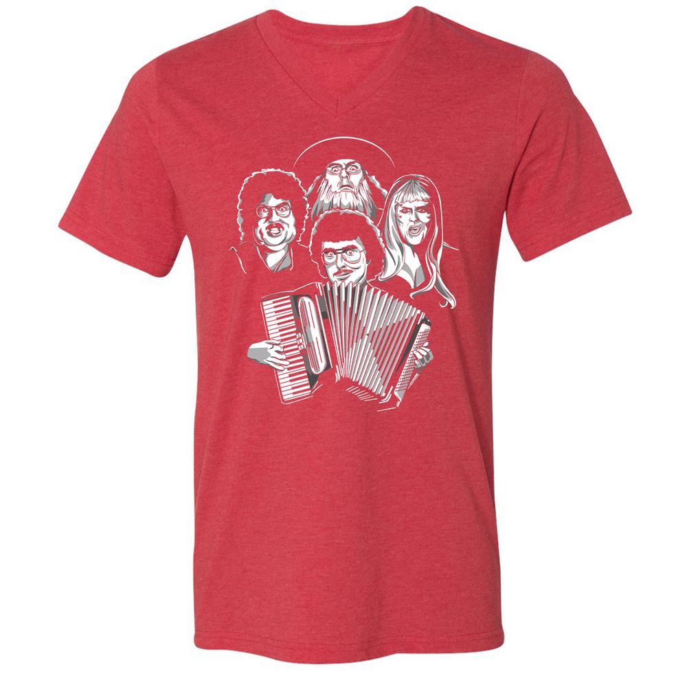 Unisex V-Neck T-Shirt - 38D1T2CC - Heather Red - 16
