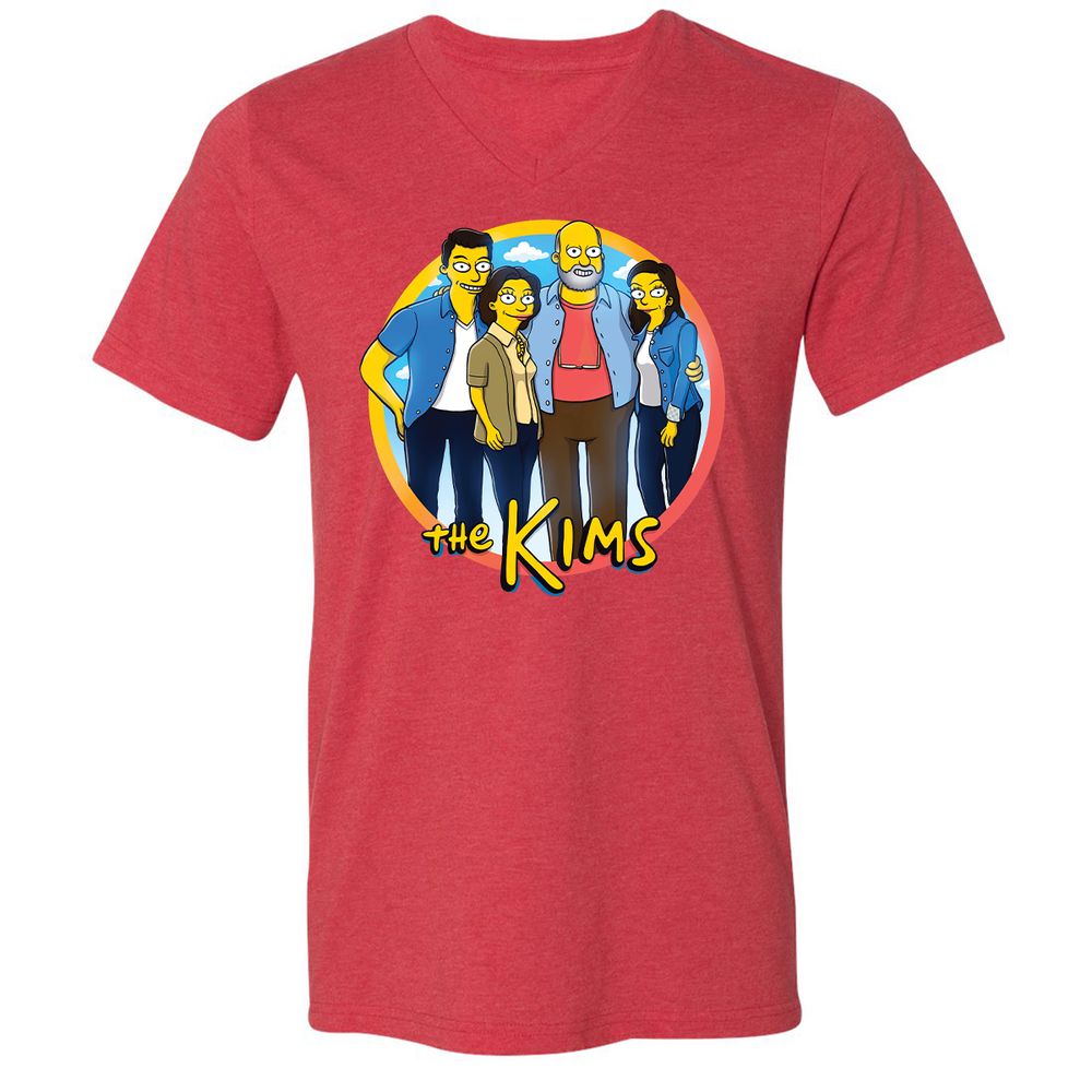 Unisex V-Neck T-Shirt - LK1MAGU7 - Heather Red - 16