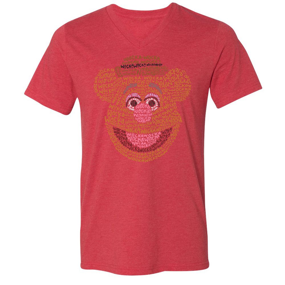 Unisex V-Neck T-Shirt - D1F4ABEG - Heather Red - 16