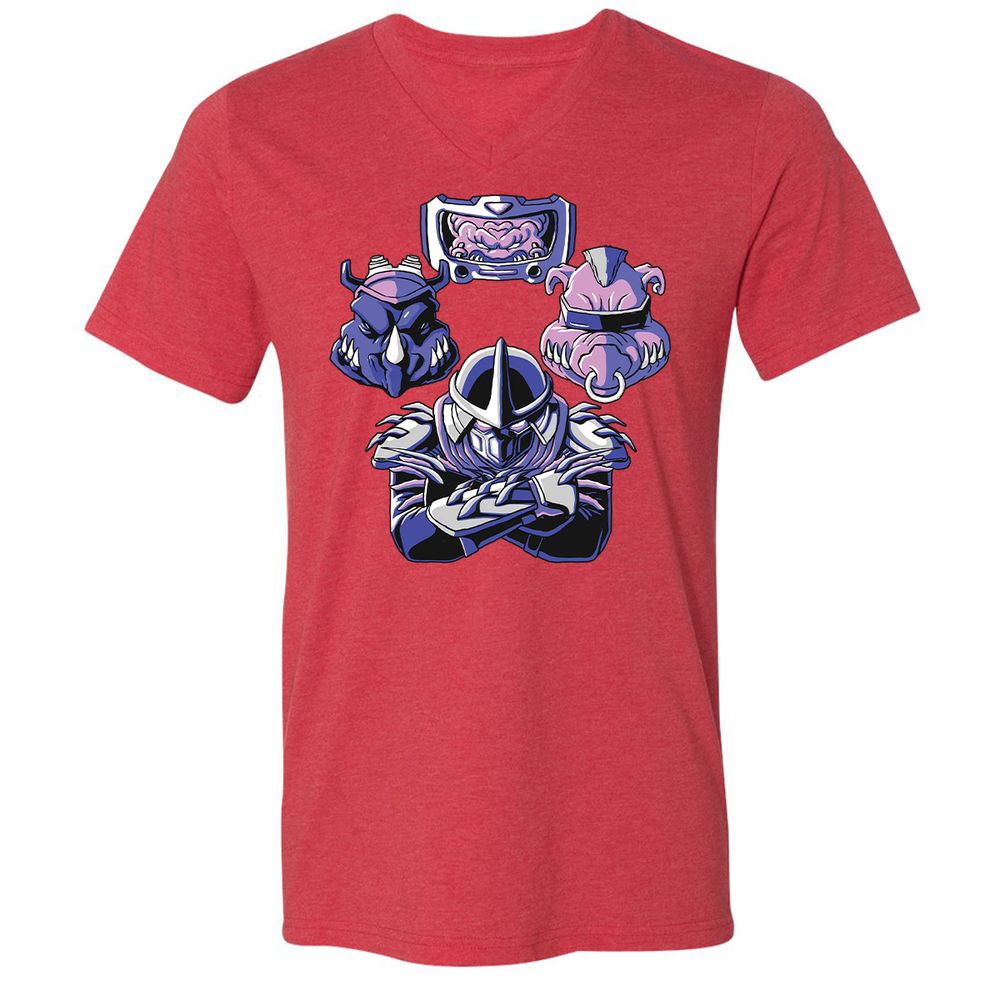 Unisex V-Neck T-Shirt - T8VHP5HC - Heather Red - 16