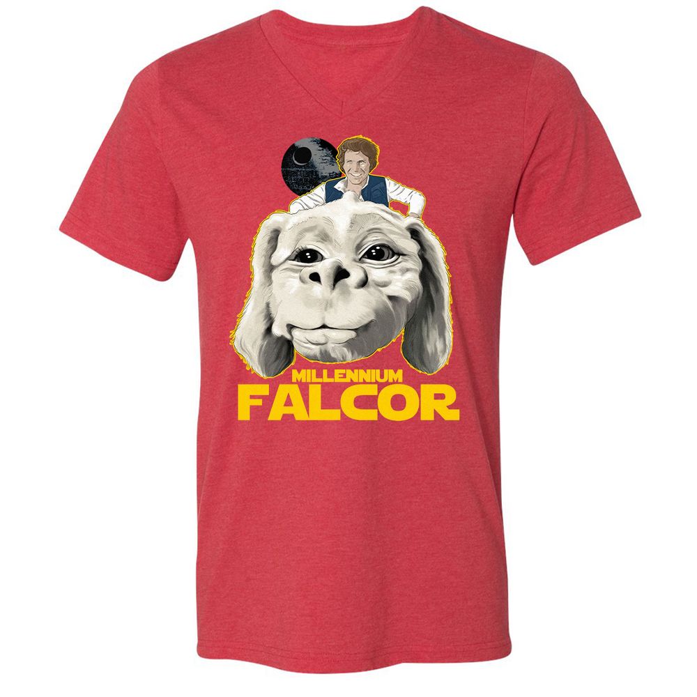 Unisex V-Neck T-Shirt - JA3L4G44 - Heather Red - 16