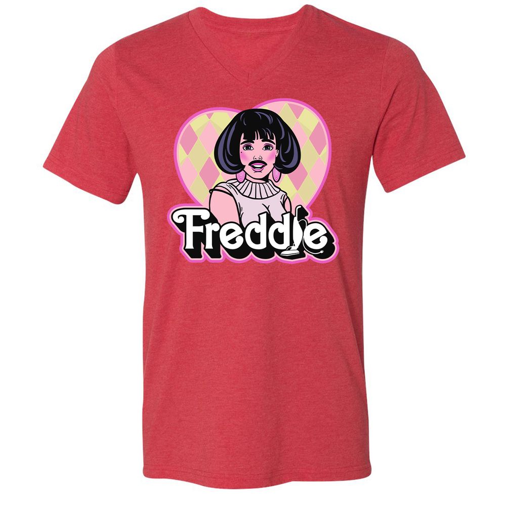 Unisex V-Neck T-Shirt - XN3U4MNA - Heather Red - 16
