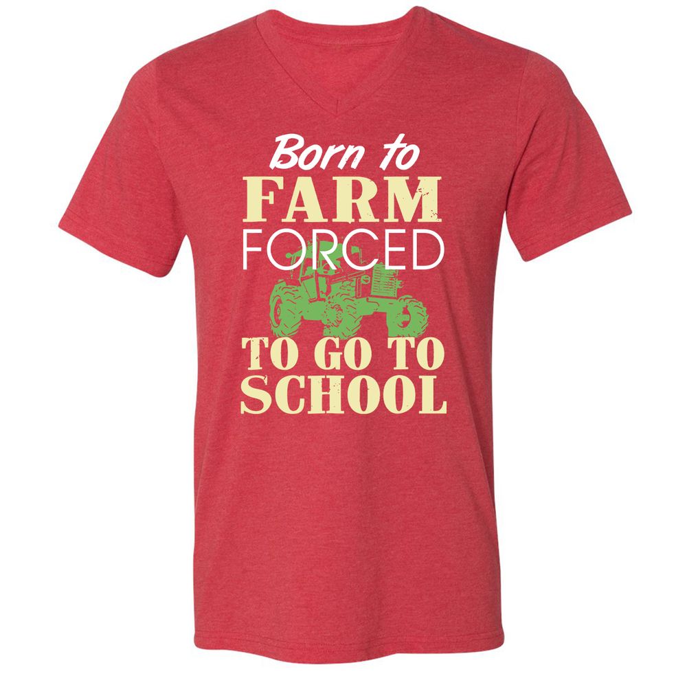 Unisex V-Neck T-Shirt - Z6YABT49 - Heather Red - 16