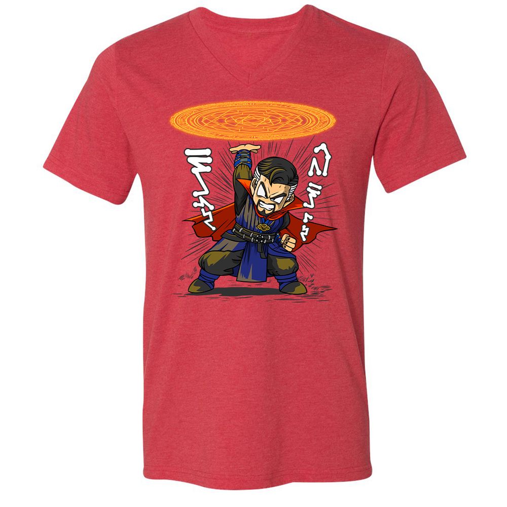 Unisex V-Neck T-Shirt - DJU65KW1 - Heather Red - 16