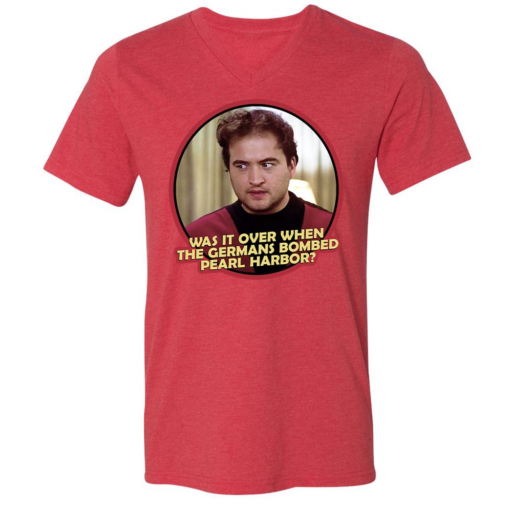 Unisex V-Neck T-Shirt - ZCMRY1ND - Heather Red - 16