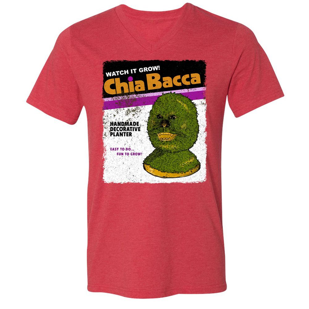 Unisex V-Neck T-Shirt - L9SZHRZ7 - Heather Red - 16