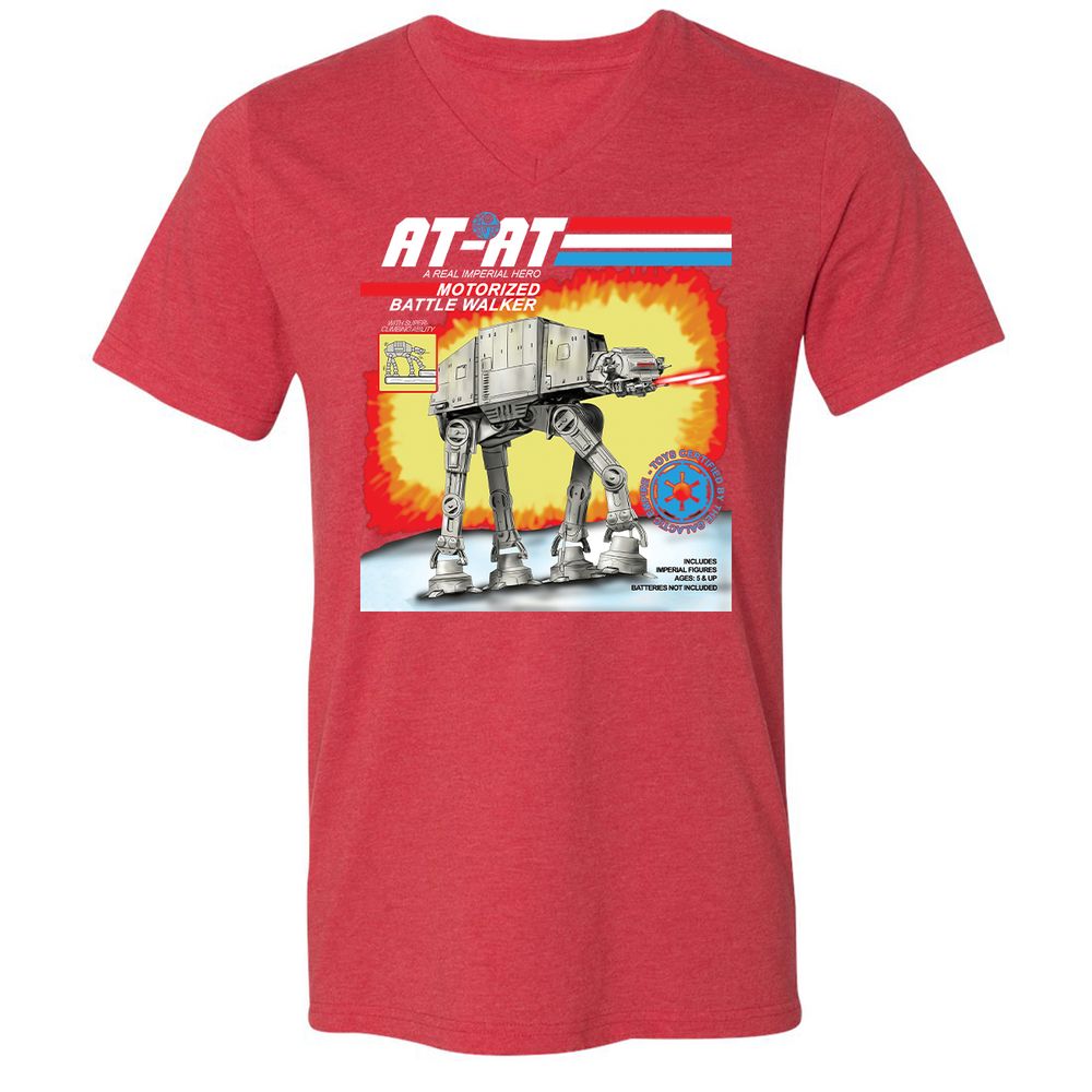 Unisex V-Neck T-Shirt - 3ULWW99E - Heather Red - 16