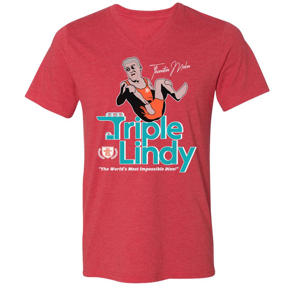 Unisex V-Neck T-Shirt - HA17HG73 - Heather Red - 16